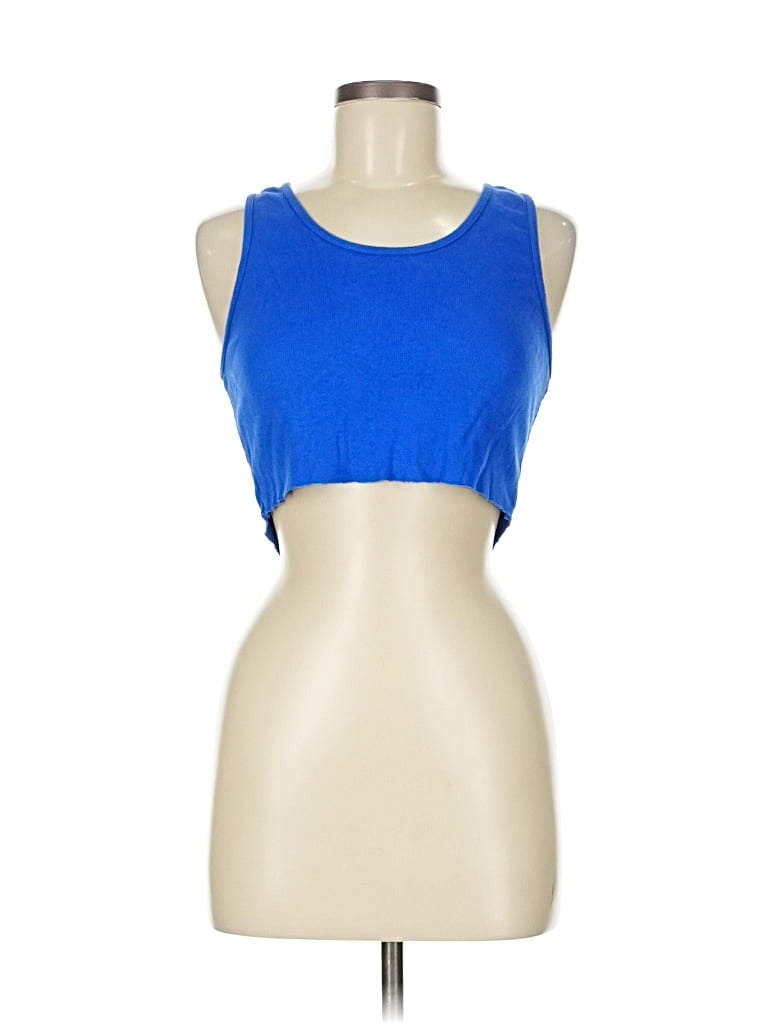 Pre-owned Assorted Brands Tank Top Blue Strapless Neckline Tops