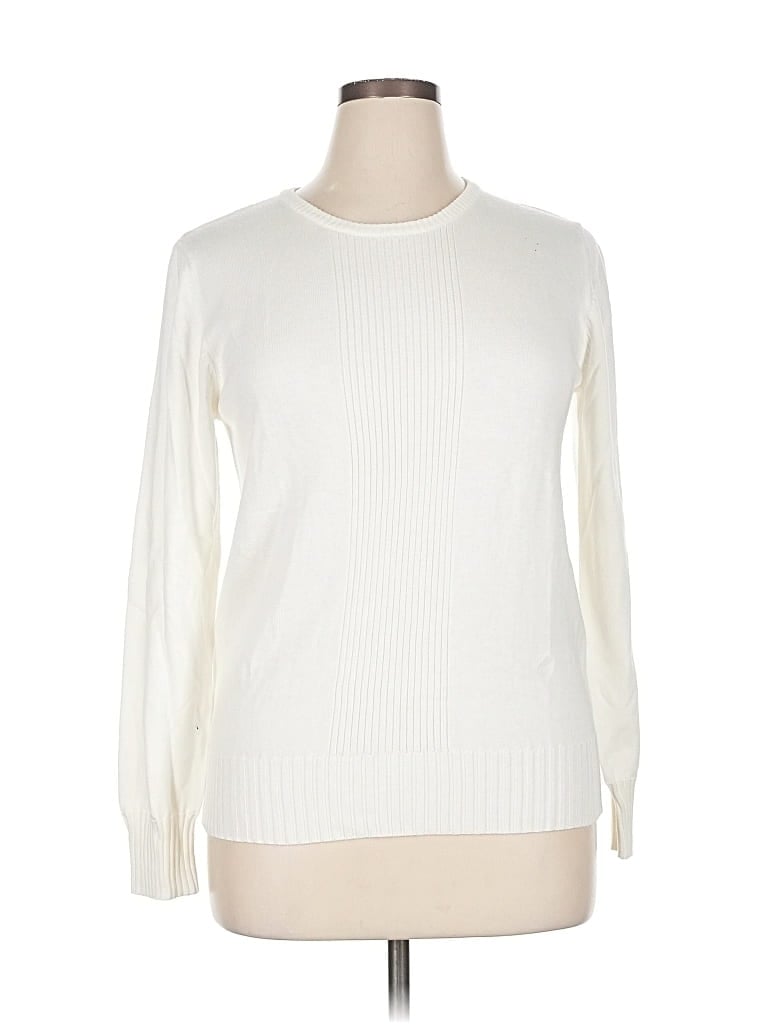 Pre-owned Dressbarn Pullover Sweater In White