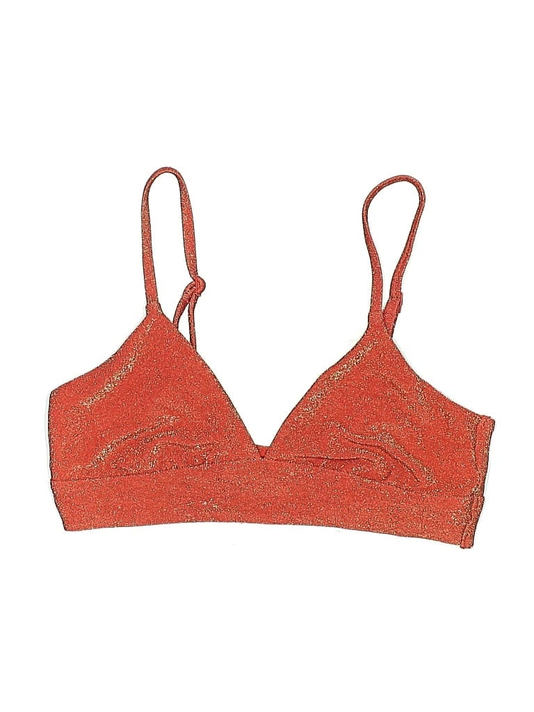 Pre-owned Aerie Swimsuit Top Orange Swimwear