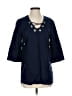 Neiman Marcus Blue 3/4 Sleeve Blouse Size S - photo 1