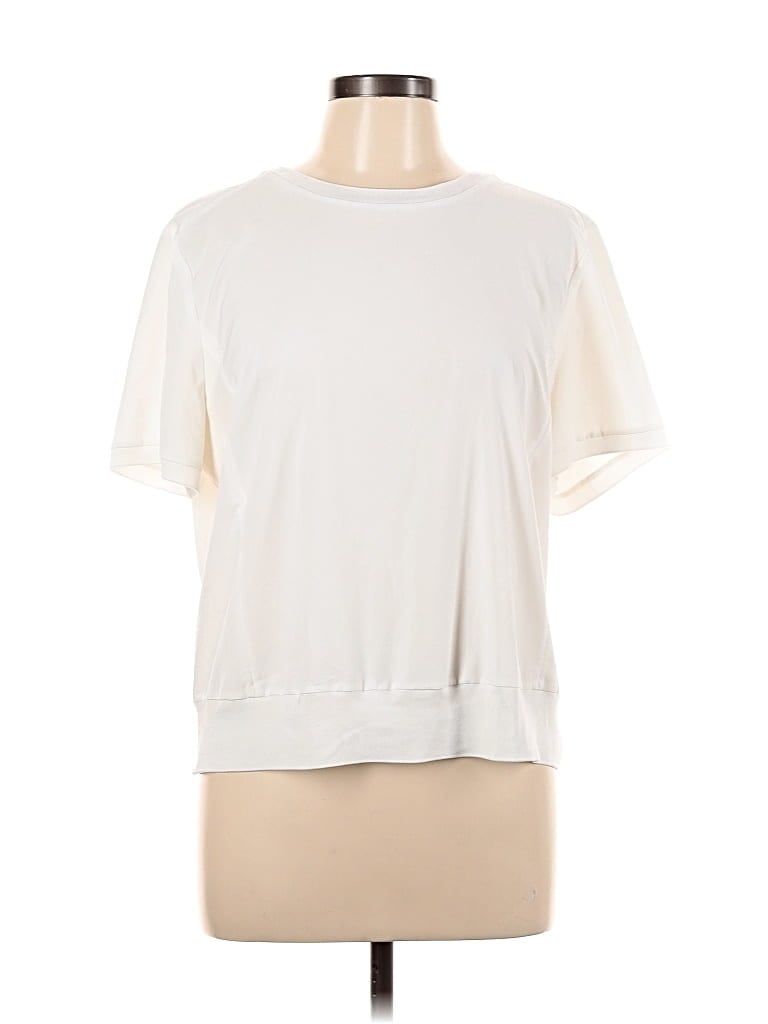 Pre-owned Br Standard Short Sleeve Top White Crew Neck Tops