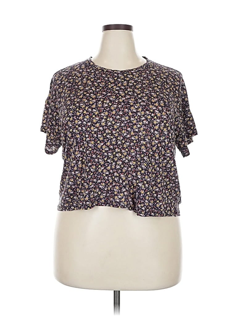 Pre-owned Ann Taylor Short Sleeve Blouse In Purple