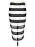 Express Stripes Silver Casual Skirt Size 8 - photo 1