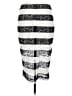 Express Stripes Silver Casual Skirt Size 8 - photo 2