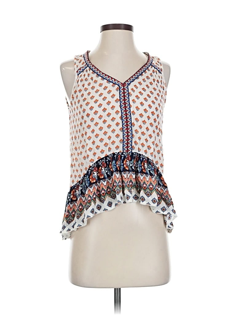 Pre-owned Patrons Of Peace Sleeveless Blouse In White