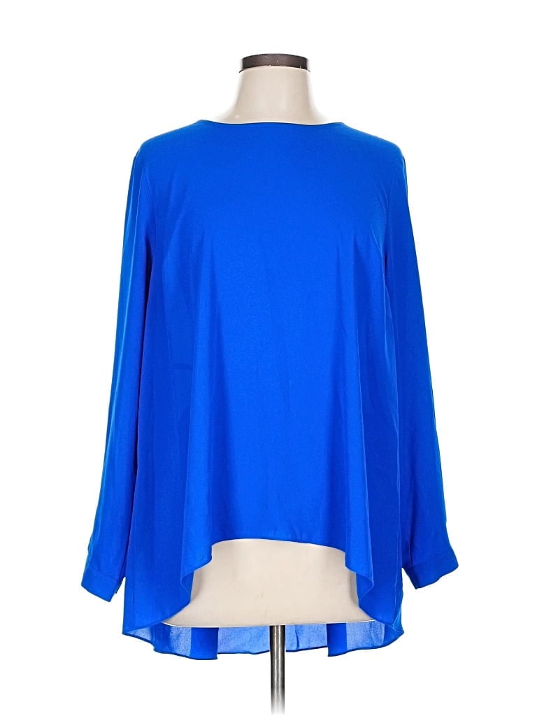 Pre-owned Vince Camuto Long Sleeve Blouse In Blue