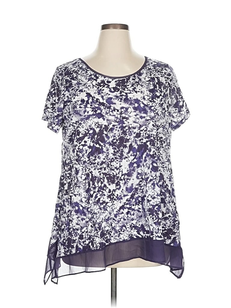 Pre-owned Simply Vera Vera Wang Short Sleeve T-shirt In Purple