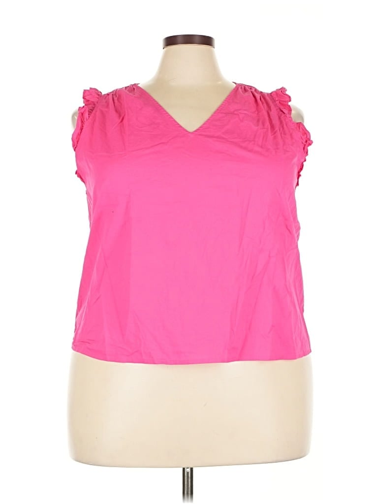 Pre-owned J.crew Factory Store Sleeveless Blouse In Pink