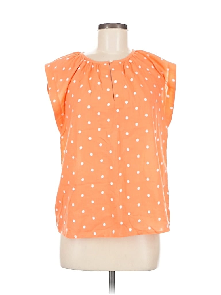 Pre-owned Ann Taylor Loft Sleeveless Blouse In Orange