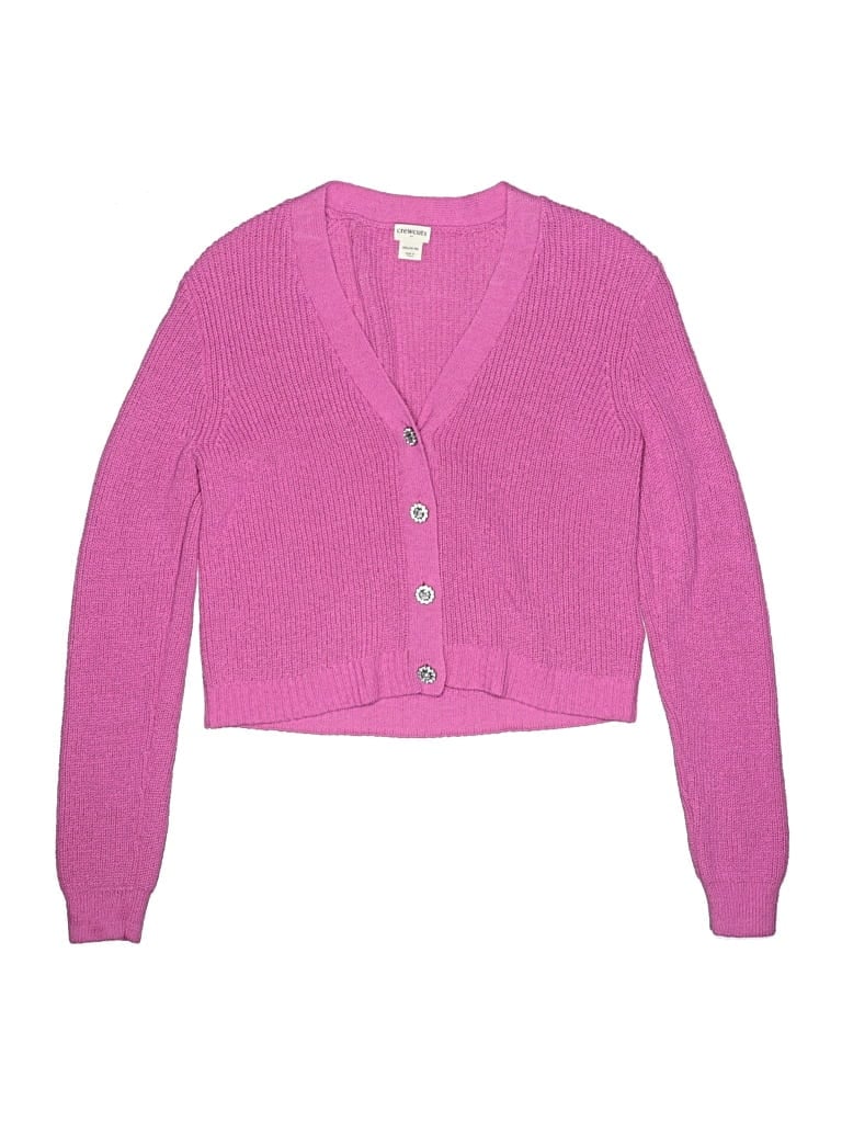 Pre-owned Crewcuts Outlet Kids' Cardigan Sweater In Pink