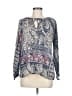 Dylan 100% Cotton Blue 3/4 Sleeve Blouse Size M - photo 1