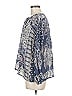 Dylan 100% Cotton Blue 3/4 Sleeve Blouse Size M - photo 5