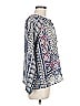 Dylan 100% Cotton Blue 3/4 Sleeve Blouse Size M - photo 4