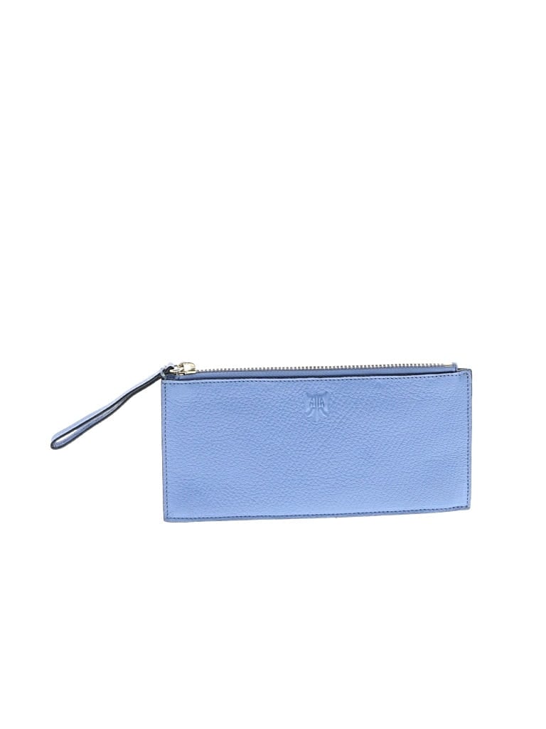 Tusk Leather Wristlet In Blue