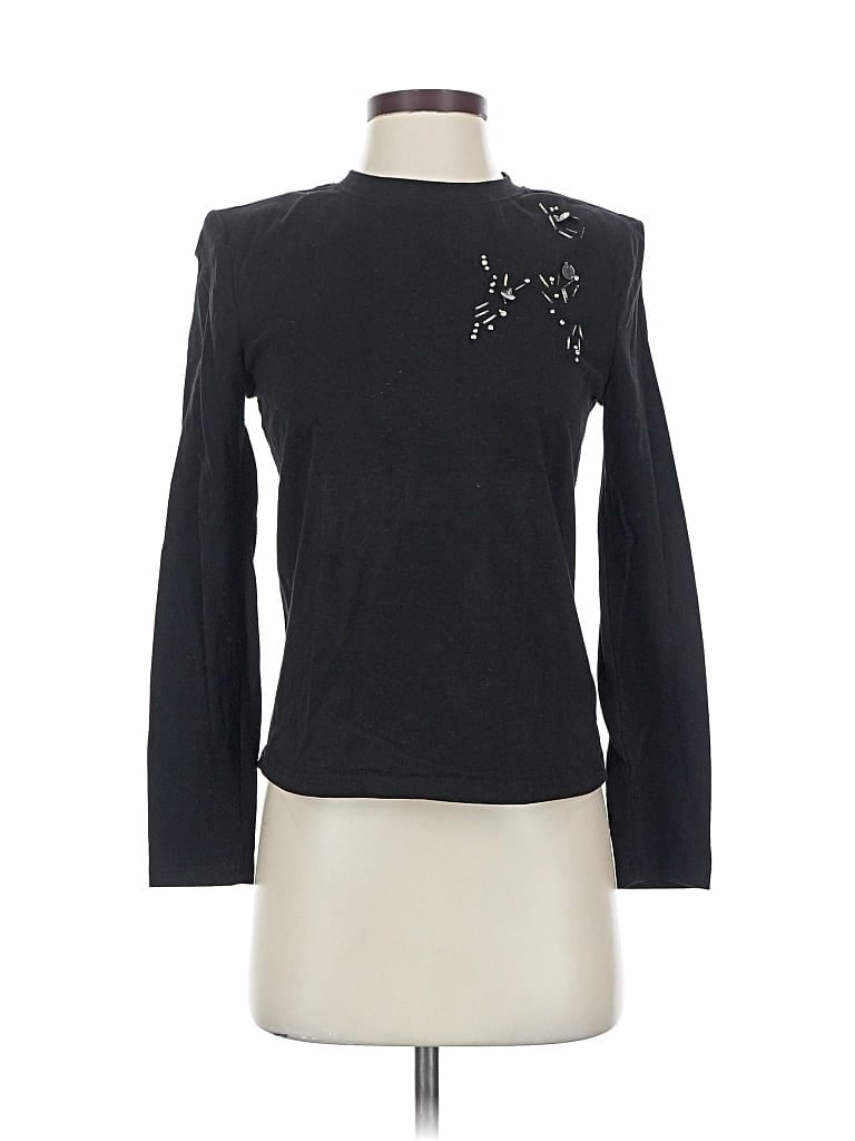 Pre-owned Motf Long Sleeve Top Black Turtleneck Tops