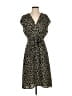 Max Studio 100% Polyester Animal Print Black Casual Dress Size XS (estimated) - photo 1
