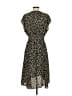Max Studio 100% Polyester Animal Print Black Casual Dress Size XS (estimated) - photo 2
