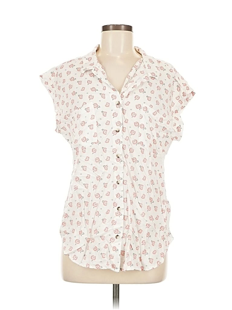 JACHS GIRLFRIEND Pre-owned Short Sleeve Blouse In White