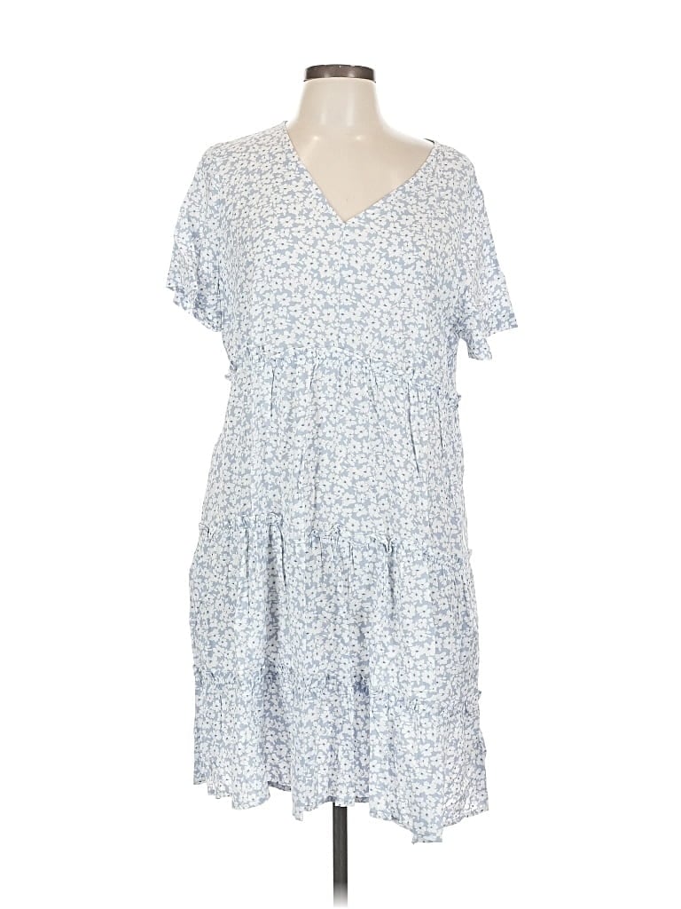Pre-owned J.crew Factory Store Casual Dress In Blue