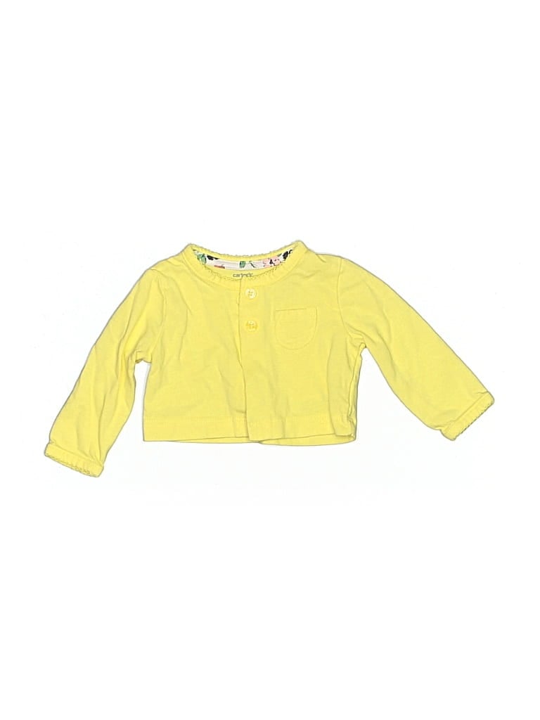 Pre-owned Carter's Babies' Cardigan Sweater In Yellow