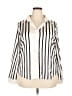 Unbranded 100% Polyester Stripes Ivory Long Sleeve Blouse Size 2X - photo 1