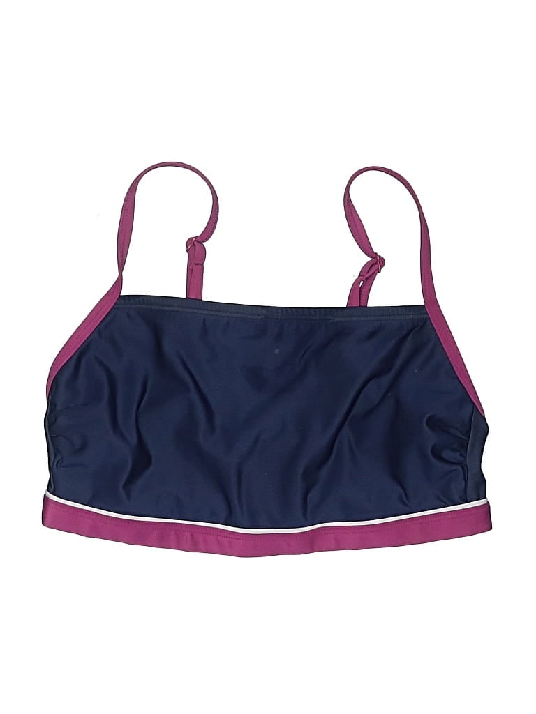 Pre-owned All In Motion Swimsuit Top Blue Swimwear