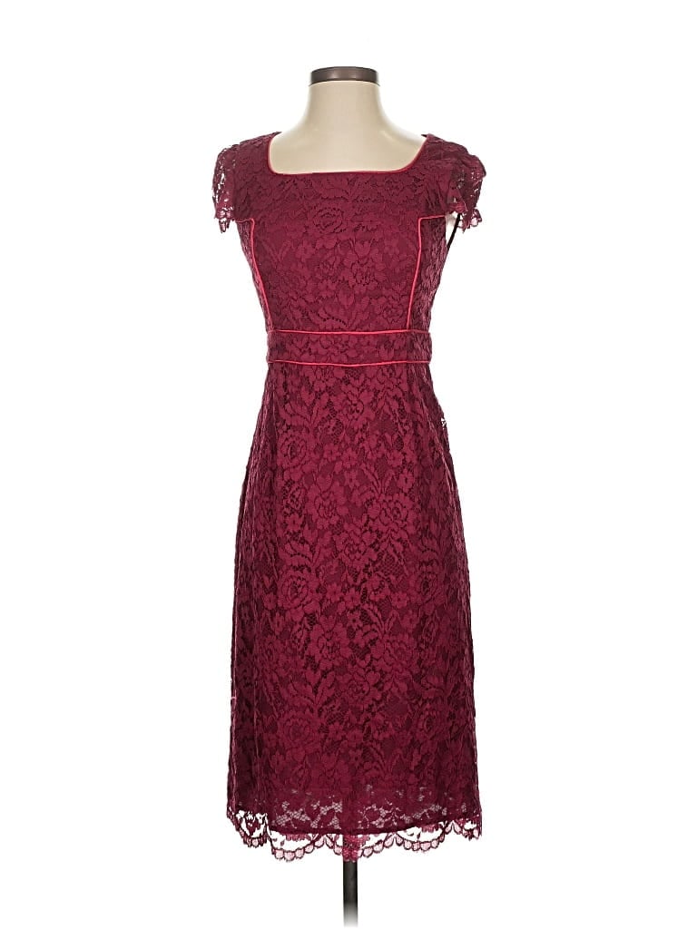 Pre-owned Abs Allen Schwartz Cocktail Dress In Burgundy