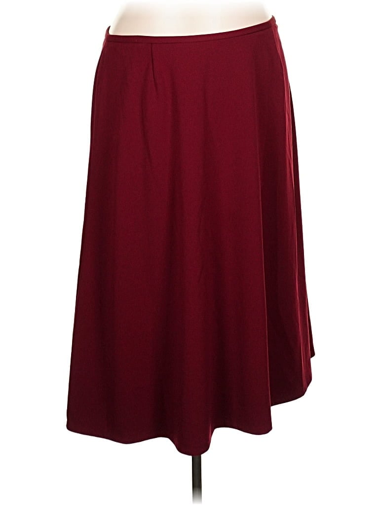 Pre-owned Calvin Klein Formal Skirt In Burgundy