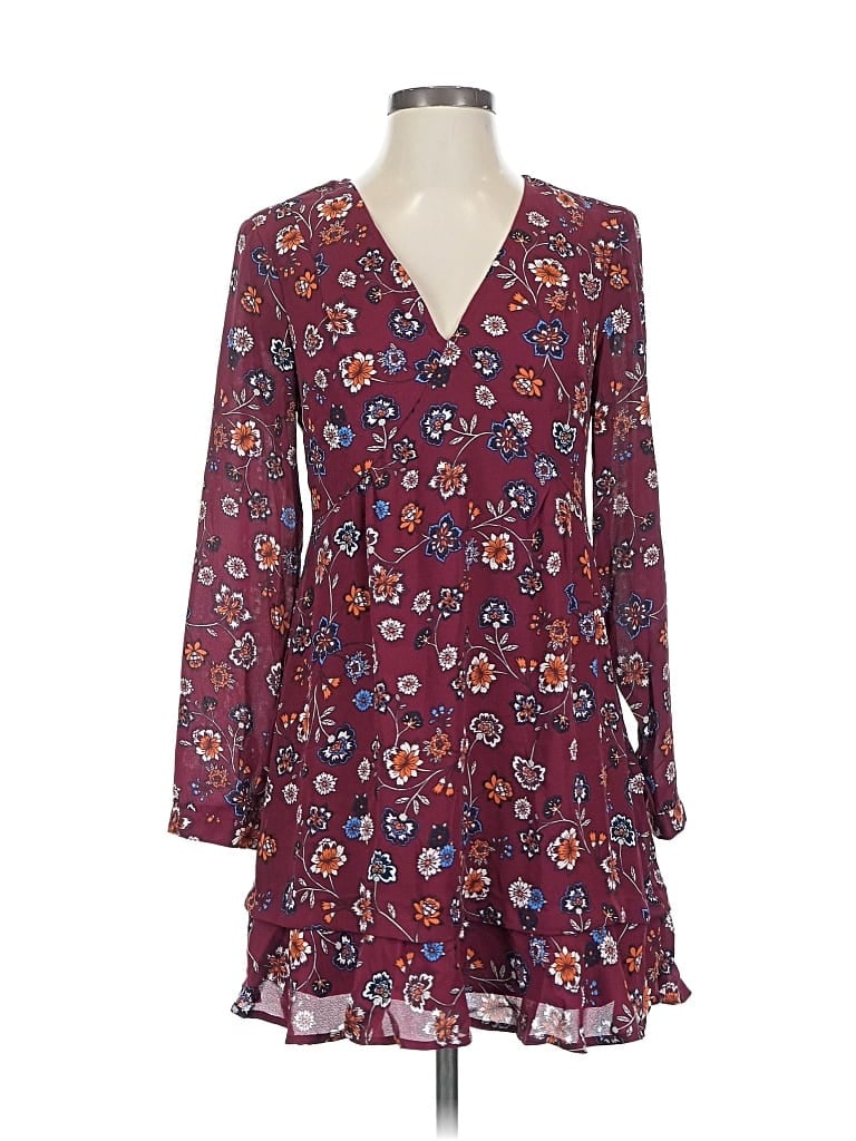 Pre-owned Jack By Bb Dakota Casual Dress In Burgundy