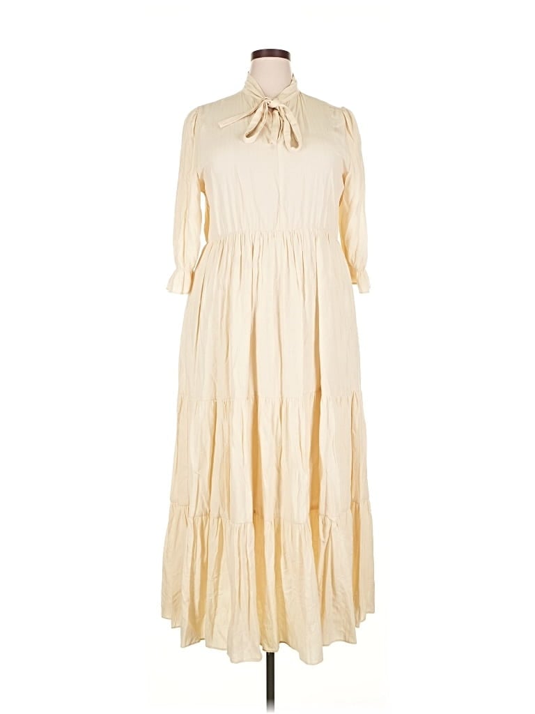 Pre-owned Roolee Casual Dress In White