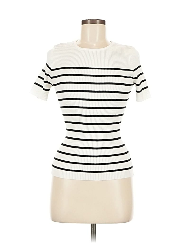 Pre-owned Zesica Pullover Sweater In White