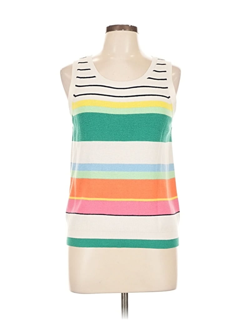 Pre-owned Ann Taylor Loft Pullover Sweater In White