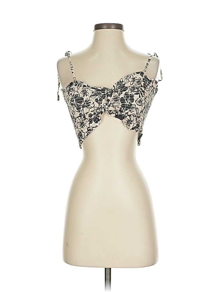 Pre-owned American Eagle Outfitters Tank Top Ivory Strapless Neckline Tops In White