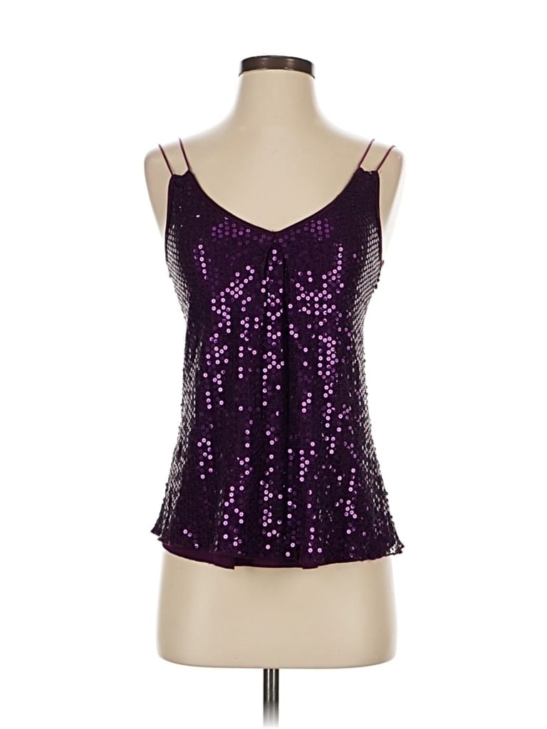 Pre-owned The Limited Sleeveless Top Purple Sweetheart Neckline Tops