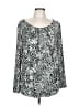 Robert Rodriguez 100% Polyester Silver Long Sleeve Blouse Size L - photo 1
