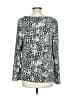 Robert Rodriguez 100% Polyester Silver Long Sleeve Blouse Size L - photo 2