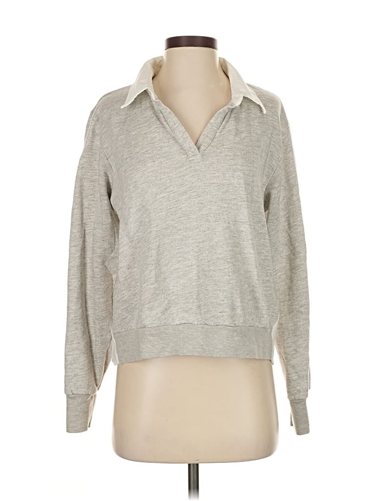 Pre-owned Monrow Pullover Sweater In Gray