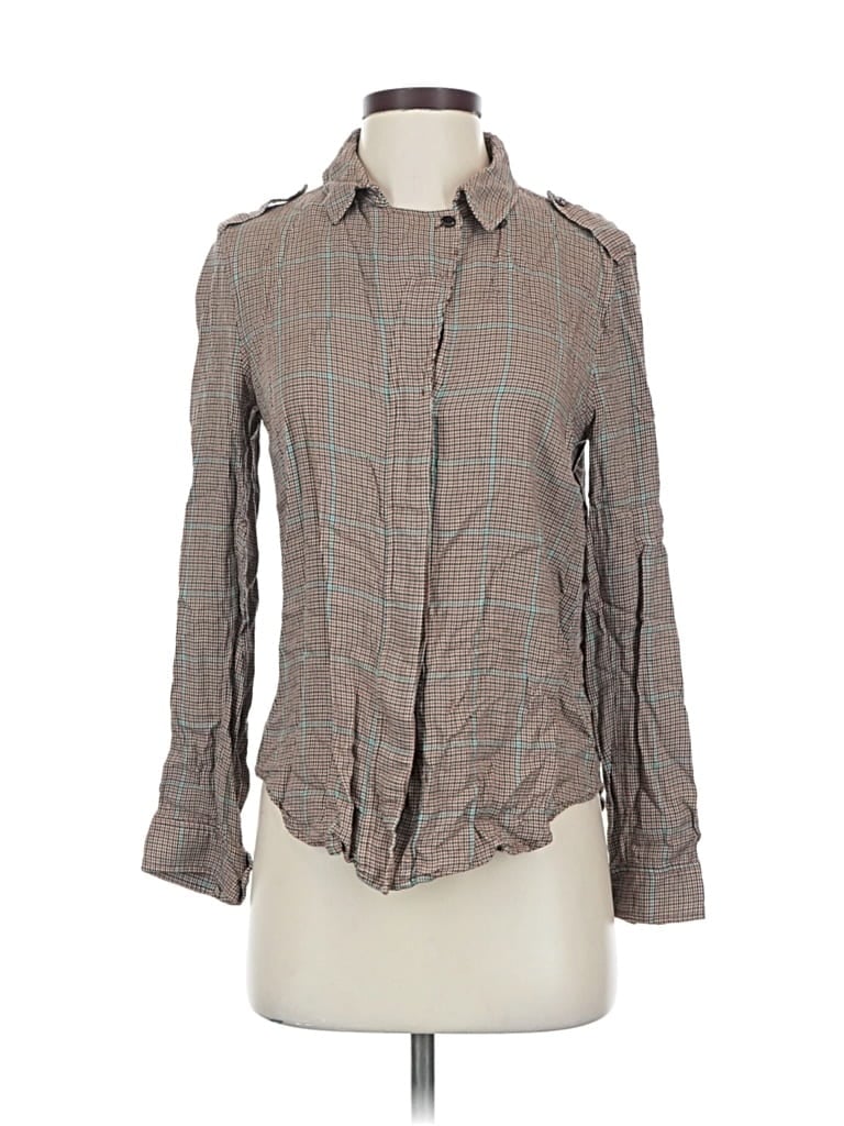 RAG & BONE Pre-owned 3/4 Sleeve Button Down Shirt In Gray