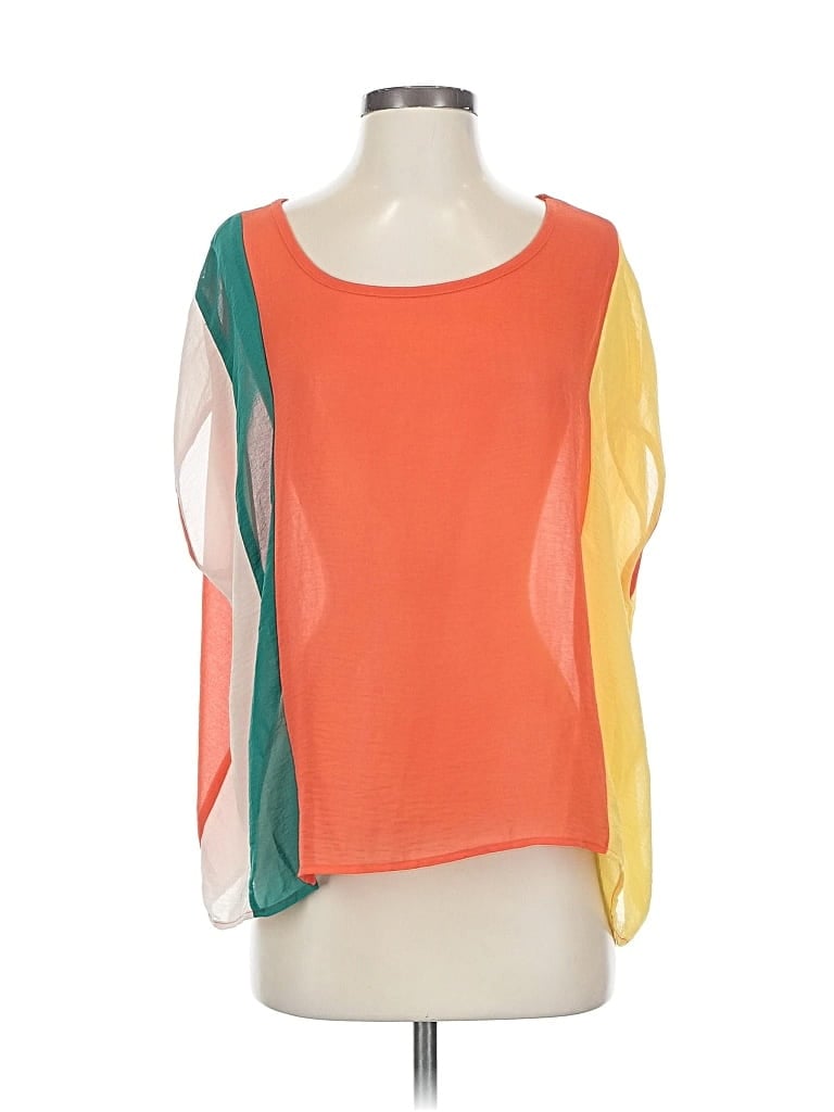 FINAL TOUCH Pre-owned 3/4 Sleeve Blouse In Orange