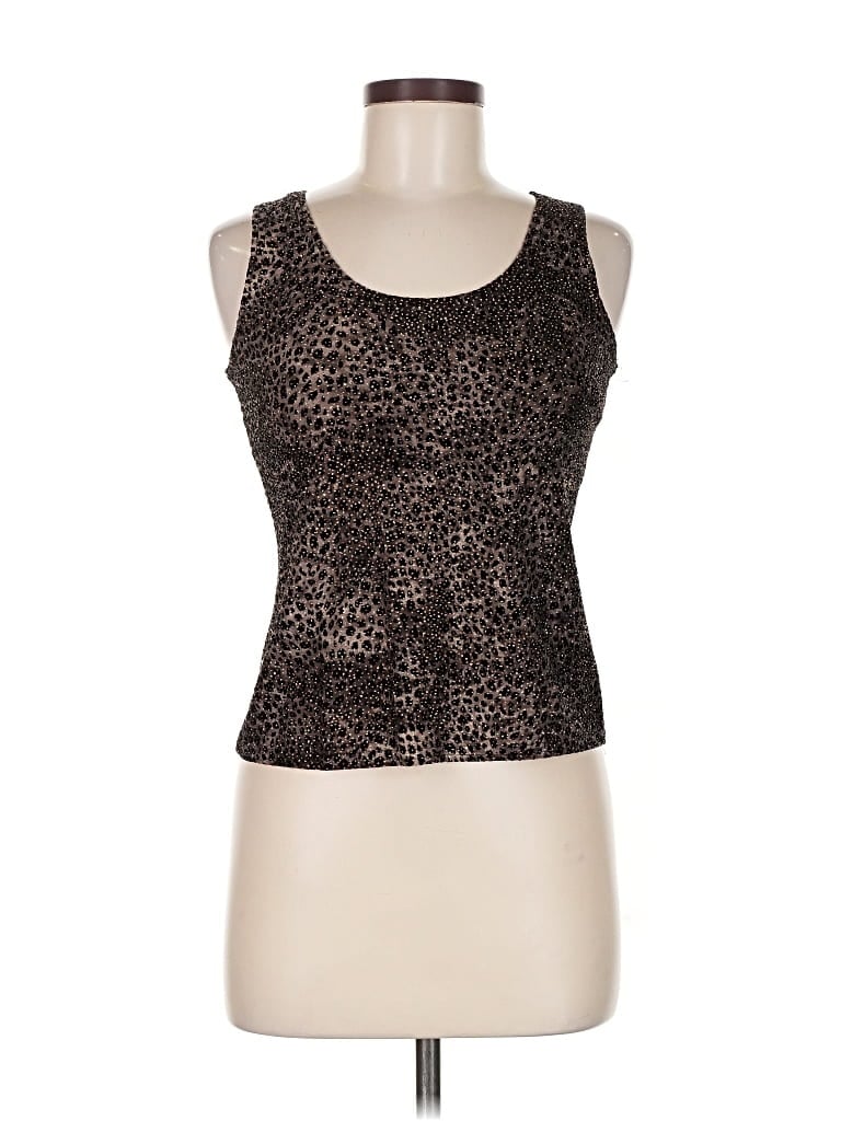 Pre-owned Onyx Nite Sleeveless Top Black Scoop Neck Tops