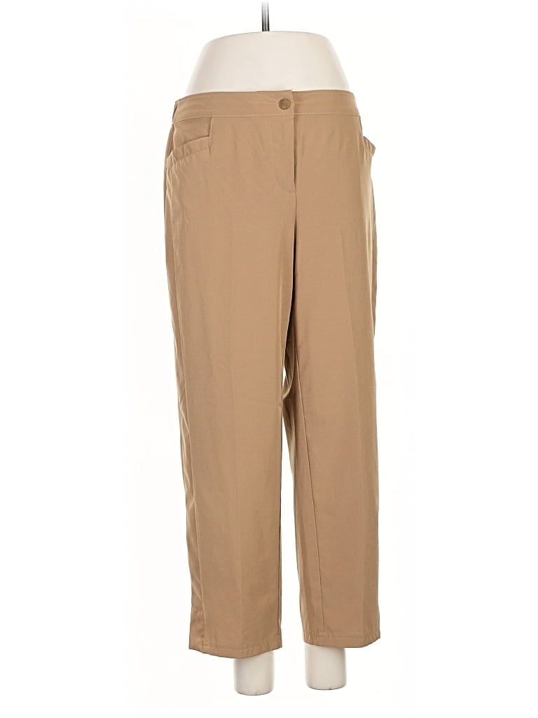 Pre-owned Zenergy By Chico's Khaki Pant In Brown