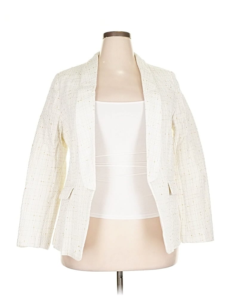 Pre-owned Unbranded Blazer Jacket In White