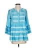 AP.NY 100% Rayon Blue 3/4 Sleeve Blouse Size XS - photo 1
