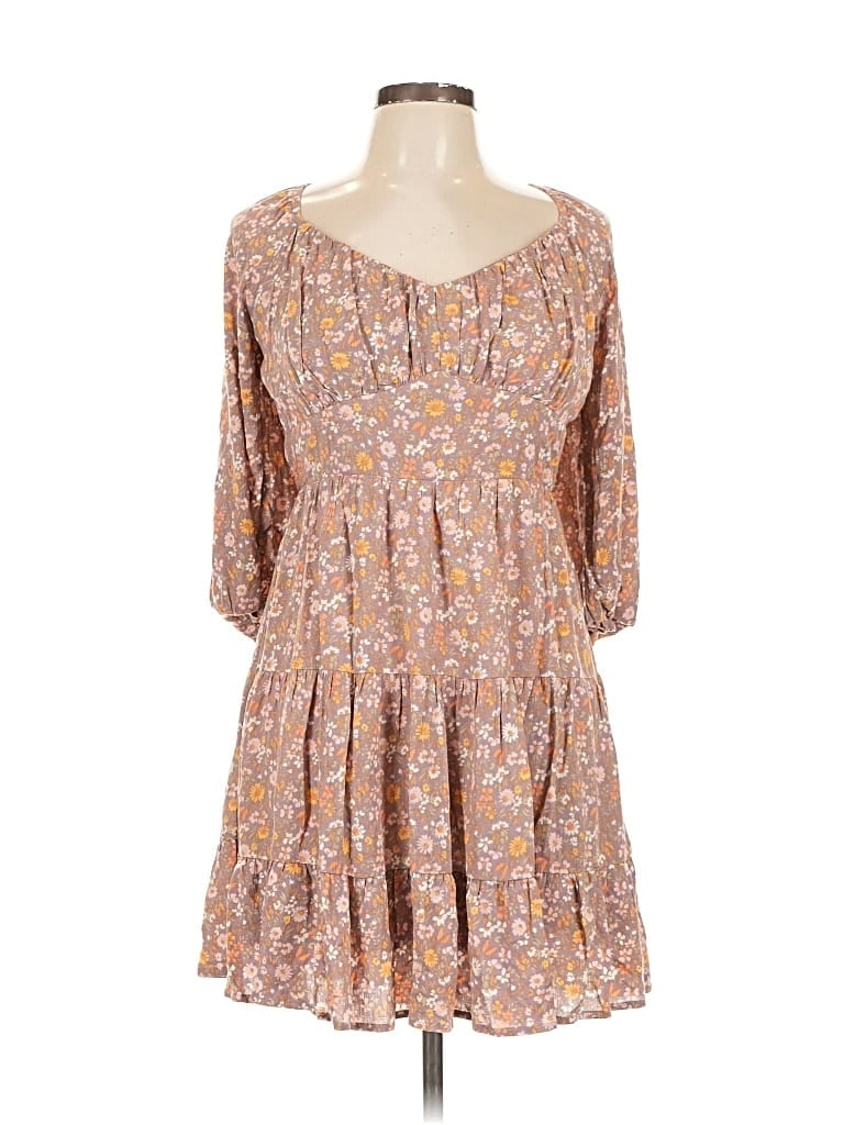 Pre-owned Lilyful Casual Dress In Brown