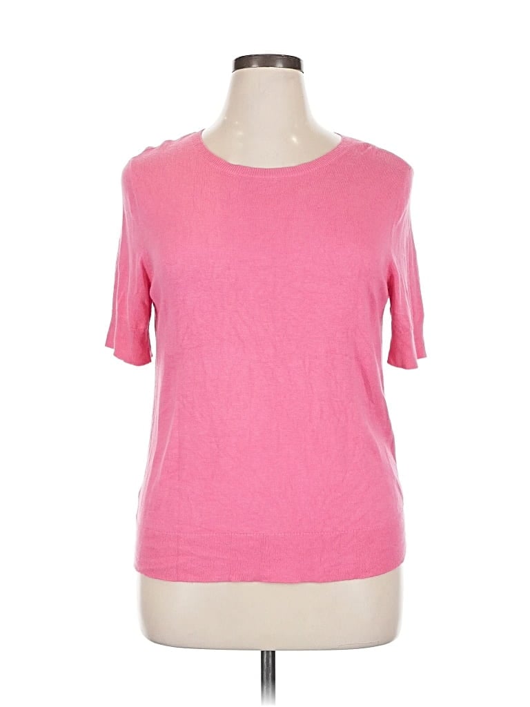 Pre-owned Ann Taylor Factory Pullover Sweater In Pink