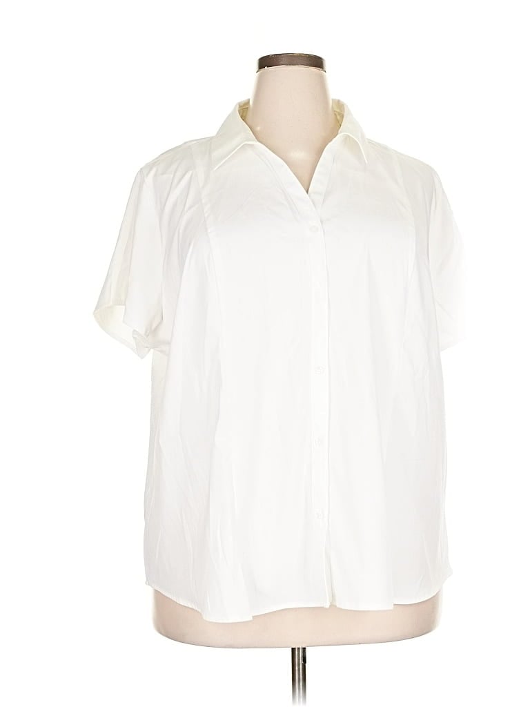 C Established 1946 Short Sleeve Blouse In White