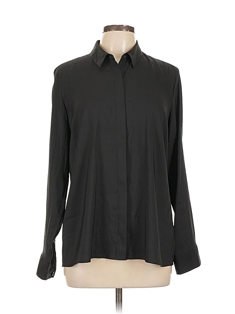 EXPRESS Pre-owned Long Sleeve Blouse In Black