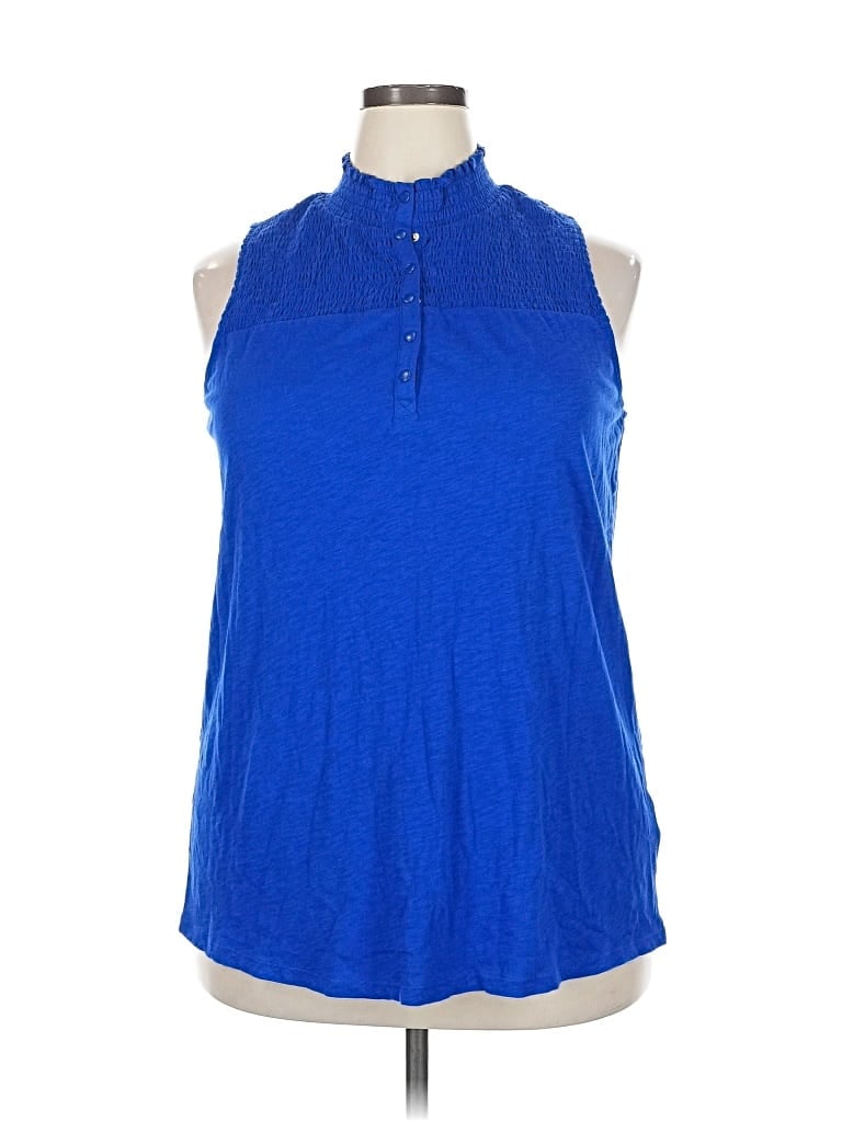 Pre-owned Torrid Sleeveless Blouse In Blue