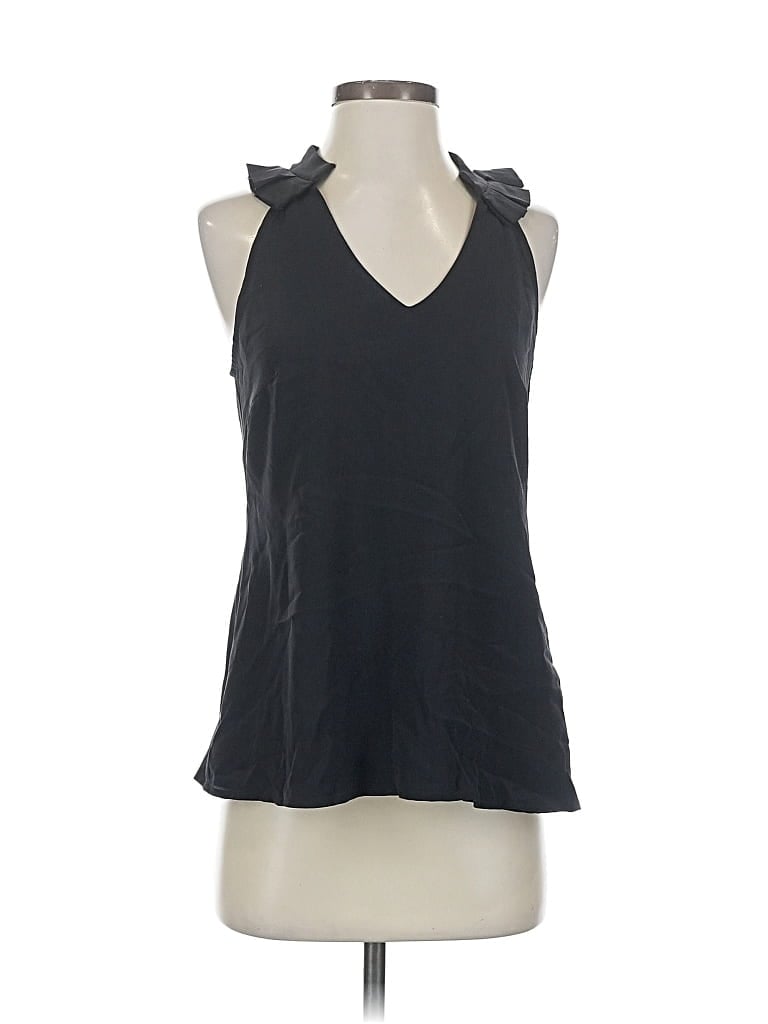 Pre-owned Annie Griffin Sleeveless Top Black Halter Neckline Tops