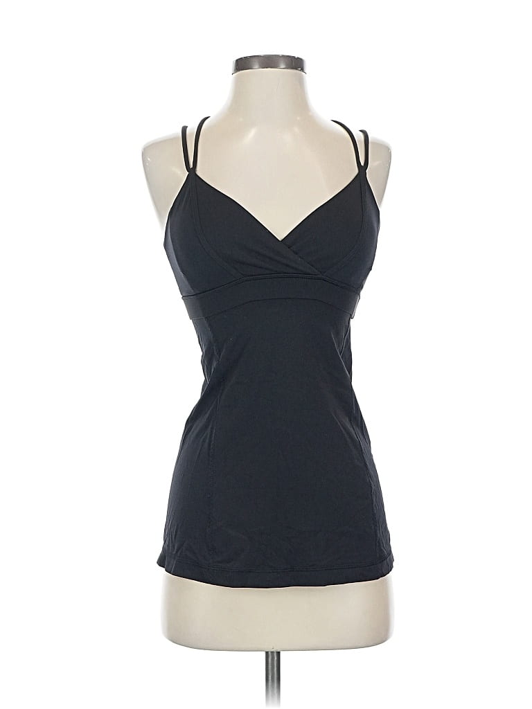 Pre-owned Lululemon Athletica Tank Top Black Halter Neckline Tops